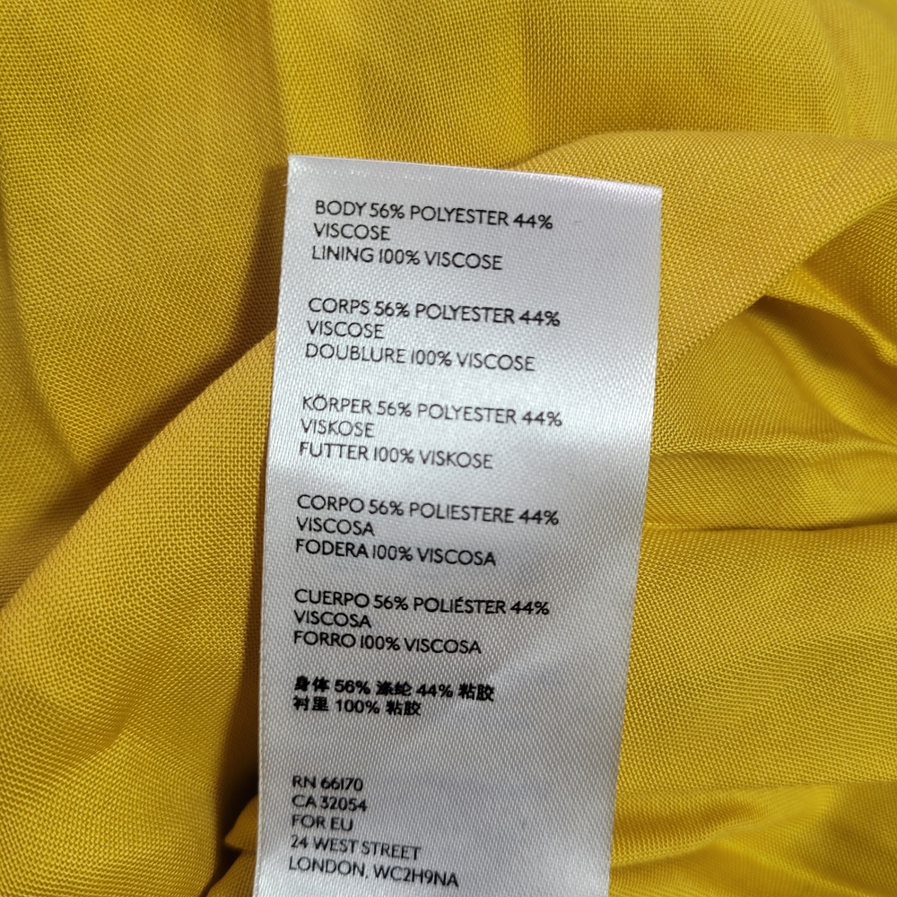 NWT Anthropologie Marigold Yellow Boho Midi Dress XS Smocked Waist - Picture 11 of 11